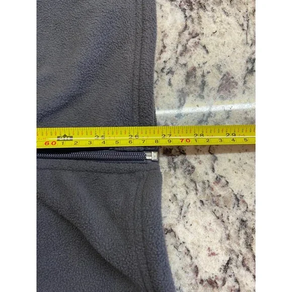 Fresh Womens Gray Fleece Vest Small  Full-Zip Pockets Athletic - Picture 7 of 10